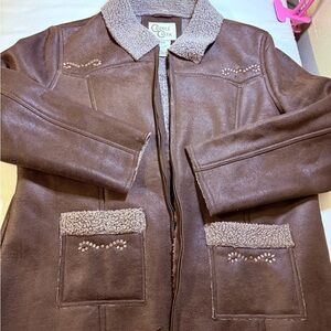 Cozy Brown Teddy Jacket by Circle Creek